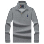 High Quality Tops&Tees Solid color Men Polo 3D Embroidery Business Casual Polo Shirts Winter Long sleeve polo shirt man brand