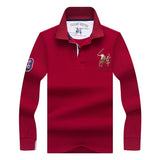High Quality Tops&Tees Solid color Men Polo 3D Embroidery Business Casual Polo Shirts Winter Long sleeve polo shirt man brand