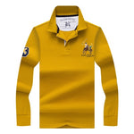 High Quality Tops&Tees Solid color Men Polo 3D Embroidery Business Casual Polo Shirts Winter Long sleeve polo shirt man brand